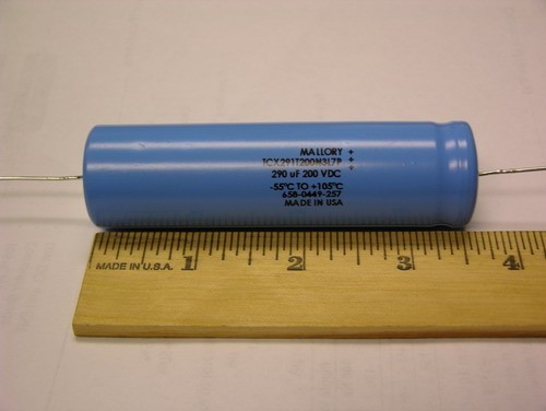3 Mallory TCX291T200N3L7P 290uF 200V 105C Axial Elektrolytkondensatoren C.Ware - Bild 1 von 1