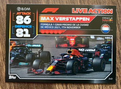 Max Verstappen #240 Red Bull Racing - 2022 Topps Turbo Attax Formula 1 F1 Card