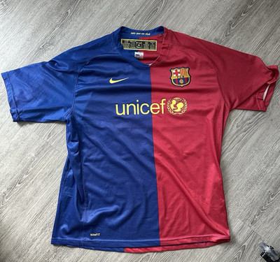 Nike FC Barcelona Trikot Messi 10 UNICEF Blau/Rot Kurzarm Herren XL