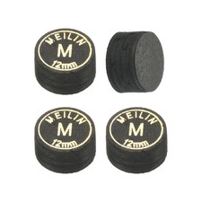 4 Pack 12mm Pool Cue Tips Medium Multiple Layer Pool Billiard Cue Tips Laminated