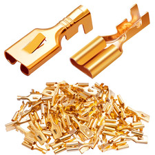 /100Pcs 7.8Mm Female Spade Connector Quick Splice Crimp Terminals Non Insulated