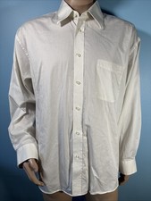 Nicole Miller White Button Down Dress Shirt Men's Size XL, 17.5, 34/35 