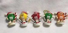 M&M's Candy Topper Ornament M&M Skiing  lot of 5