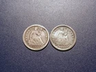 1853-P & 1853-O Seated Liberty Half Dimes w/Arrows
