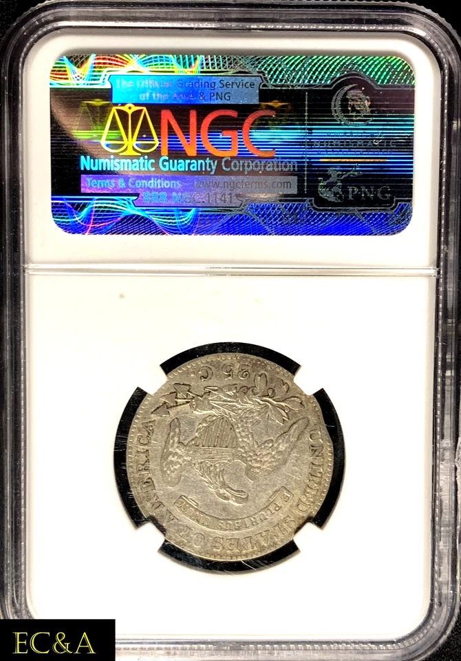 1822 CAPPED BUST QUARTER NGC-VF-30 VAR. B-1 CLIPPED PLANCHET (CBQ0-01) - Image 4 of 4