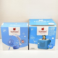 Tonies Toniebox Blue Audio Player Starter Set W/ Kids Headphones Open Box
