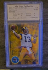 2000 Topps Finest - Kurt Warner #25 Gold Refractor Die-Cut /300