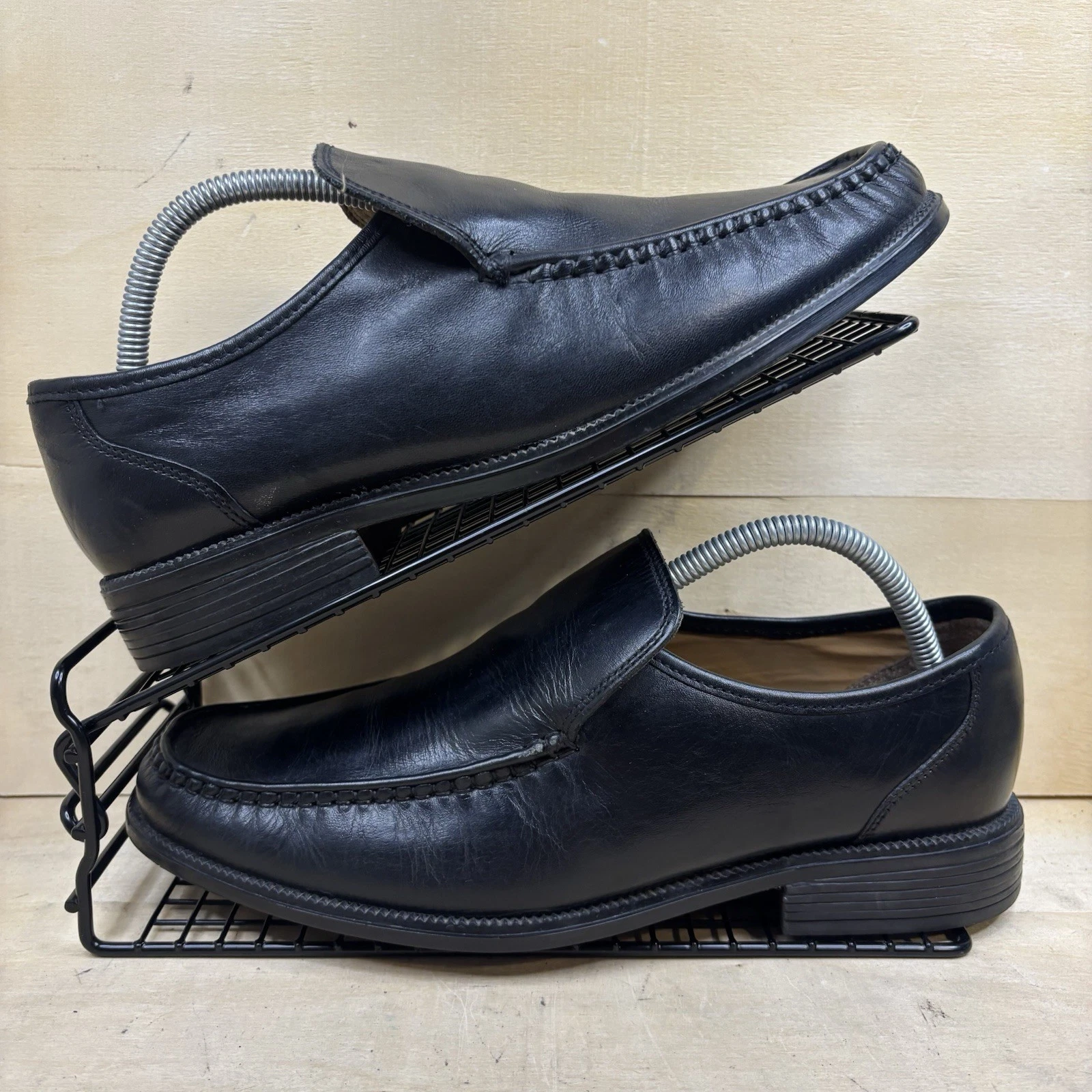 Mocassino uomo Clarks extra largo in pelle nera taglia 8 scarpa