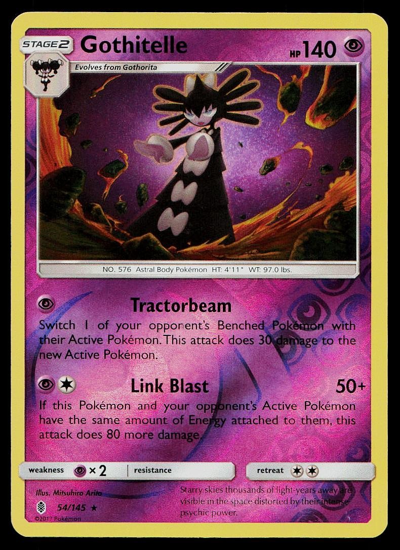 Pokemon Card Guardians Rising Gothitelle 54/145 Reverse Holo Rare