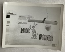 WWII Airplane Nose Art Hare Force Rabbit Carrot Bugs Bunny Original Photograph