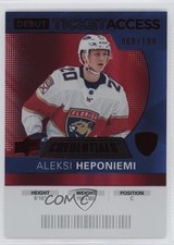 2021 Credentials 2020-21 Debut Ticket Access Red /199 Aleksi Heponiemi #118 1os2