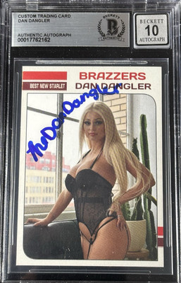 Dan Dangler Signed Custom Trading Card Beckett Encapsulated Autograph Grade 10