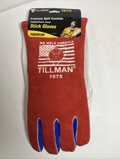 Tillman 1075 Patriotic Premium Side Split Cowhide Stick Welding Gloves Large