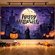 Halloween Backdrop for Photoshoot, 71 x 43 inches, Polyester