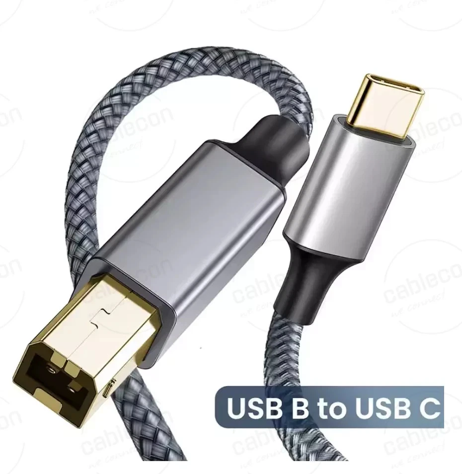 USB-C auf USB-B Kabel Druckerkabel Datenkabel Scanner Midi Audio Drucker Laptop - Bild 1 von 4