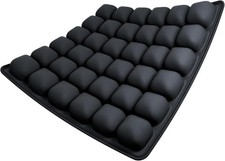 Inflatable adjustable firmness travel seat cushion 17 in x 17 in with bag