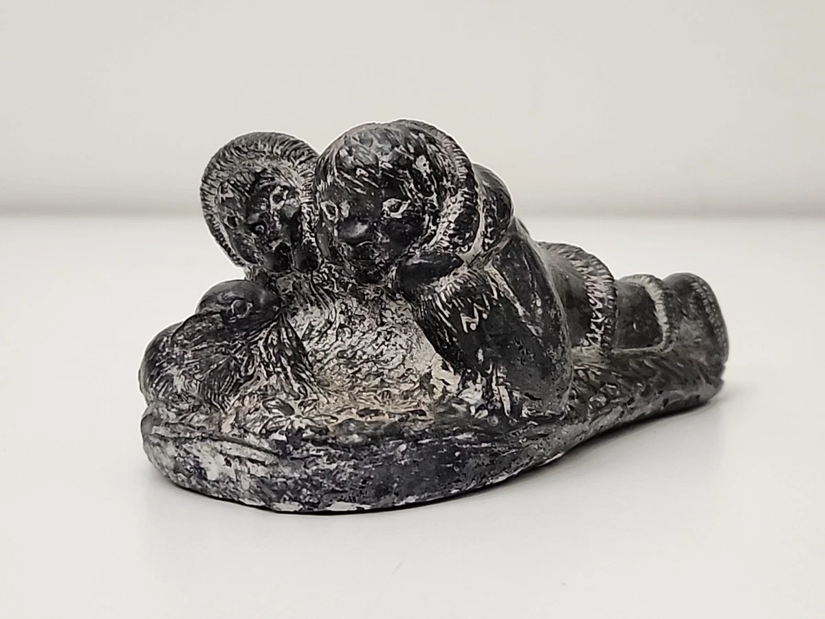 Sculpture De Traîneau à Chiens – Loups Originaux – Fait Main Au Canada