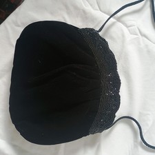 Vintage Magid Black Beaded Evening Bag Black Beading