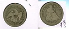 1850 P LIBERTY SEATED SILVER QUARTER GOOD 9306T