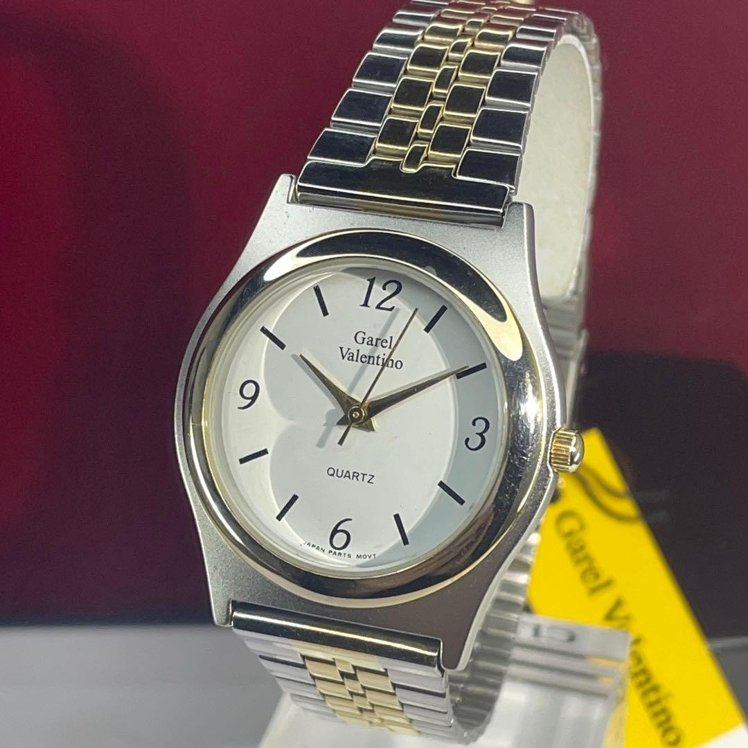 Garel Valentino Unused Quartz Watch with Genuine SS Band Two-tone 10000¥ thumbnail 5