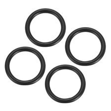 4Pcs 1" Metal O Ring Seamless 304 Stainless Steel Rings Black 4mm x 25mm