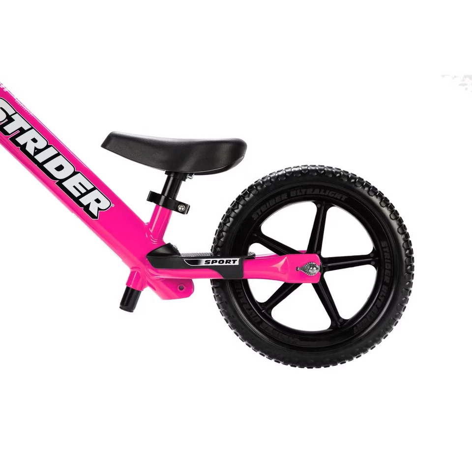 Bicicleta de Equilibrio Strider 12" Niños Niños Niñas Ligera Ajustable Rosa Deporte Foto 4 de 4