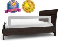 ComfyBumpy 59 inch Extra Long Adjustable Toddler Bed Rail, White XL 59" x 19.5"