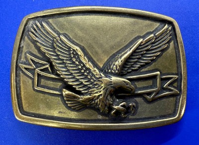 Aeo American Eagle Outfitters Spreading Wings Over Ribbon Belt Buckle