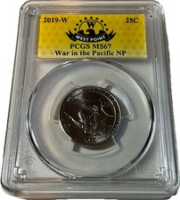 PCGS MS67 2019 West Point America the Beautiful Quarter 25C War in the Pacific