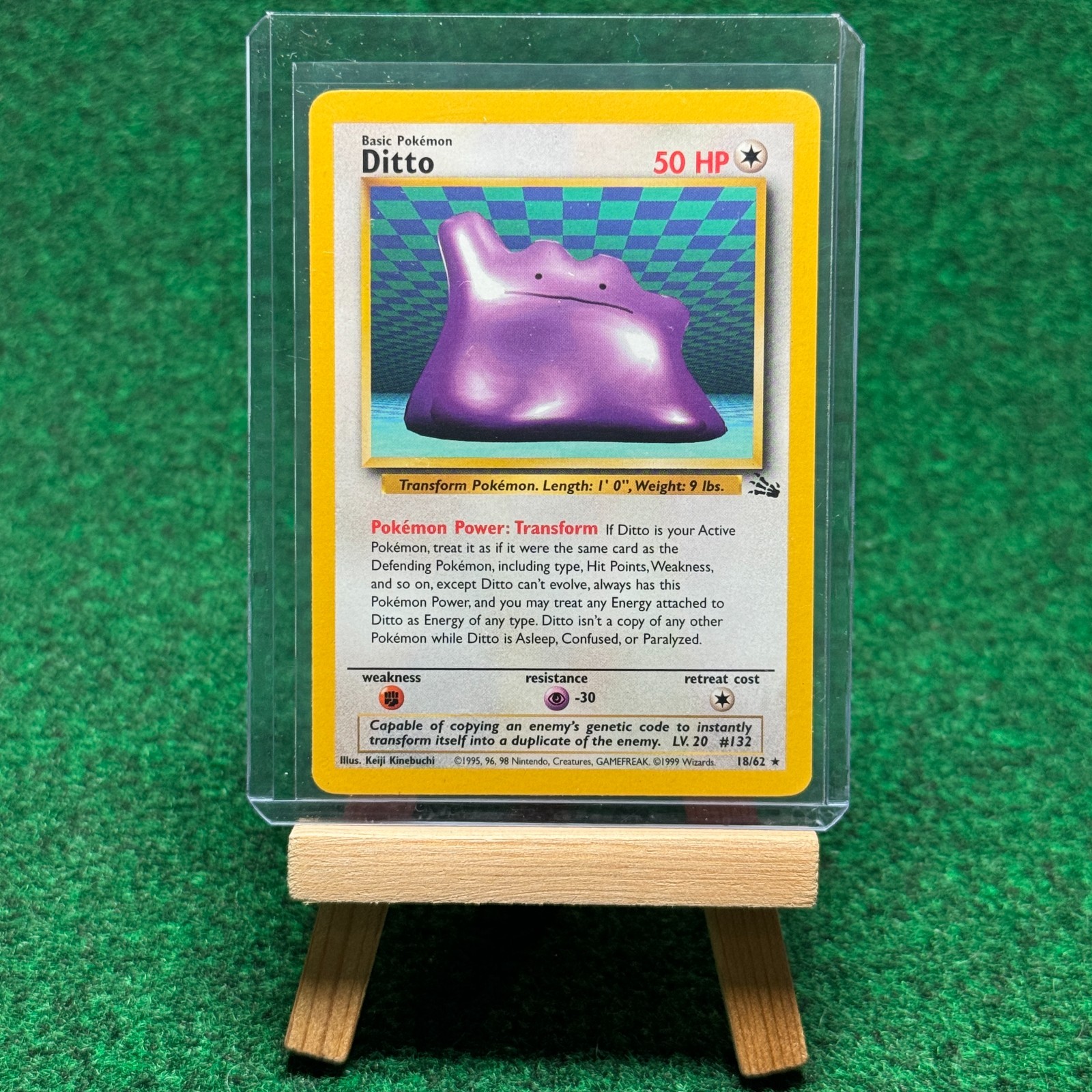Ditto 18/62 Fossil Pokemon TCG - Rare Vintage WOTC