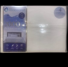 Coolcomfort 2000 TC White Cotton Blend Queen Sheet Set - 4 Piece Soft New