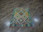 Authentic Afghan Chobi Vegetable Kilim Rug Tribal Geometric Design Rug 2.8x4 Ft — photo 2