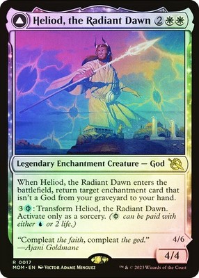 MTG FOIL Heliod, the Radiant Dawn // Heliod, the Warped Eclipse  - March of the