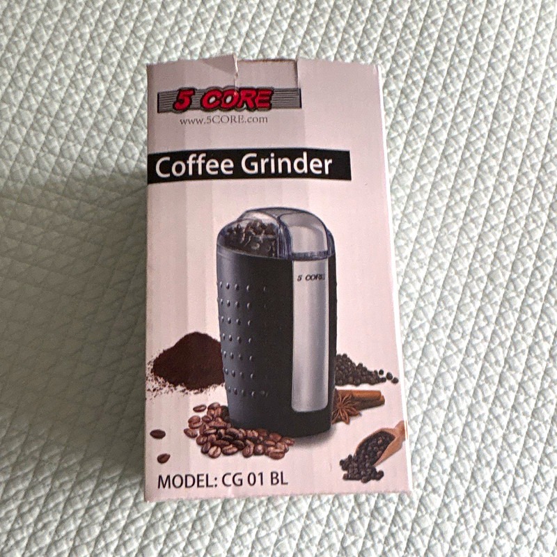 5 CORE CG 01 BL Electric Blade Coffee Grinder 150W 120V Black/Silver