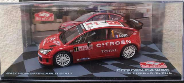 Ixo, Citroen C4 Wrc #1 Rallye Monte Carlo 2007 S.Loeb/D.Elena, 1/43, Magracit...-image