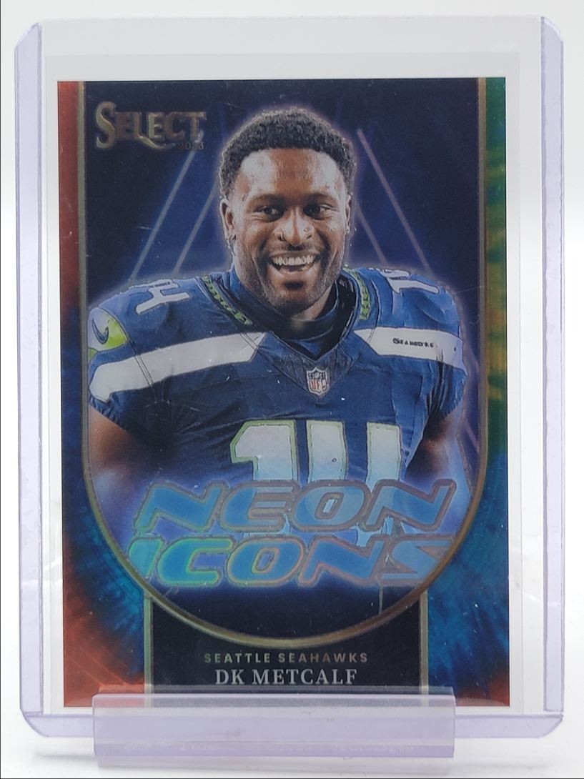 DK METCALF 2023 SELECT NEON ICONS TIE DYE PRIZM SEAHAWKS 25/25 Q1360