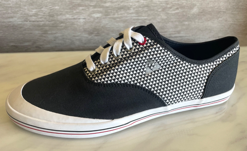 Le Coq Sportif Grandville Men's Sneakers Black Fabric Trainer 42 Shoes us-9 - Picture 3 of 11