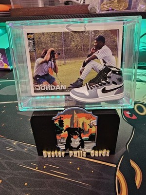 1995 Upper Deck Michael Jordan Card & Jordan 1 Shoe Shadow Box  Custom White Sox