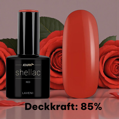 Jolifin UV LED LAVENI Shellac Nagellack Gel Red Nagelstudio Mode Farbe Trend Top