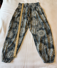 Lotus and Luna Harem Pants Blue Grey L/XL