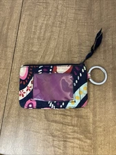 Vera Bradley Key Fob Holder 3"x5" ID Case Ring Painted Paisley Reward Cards