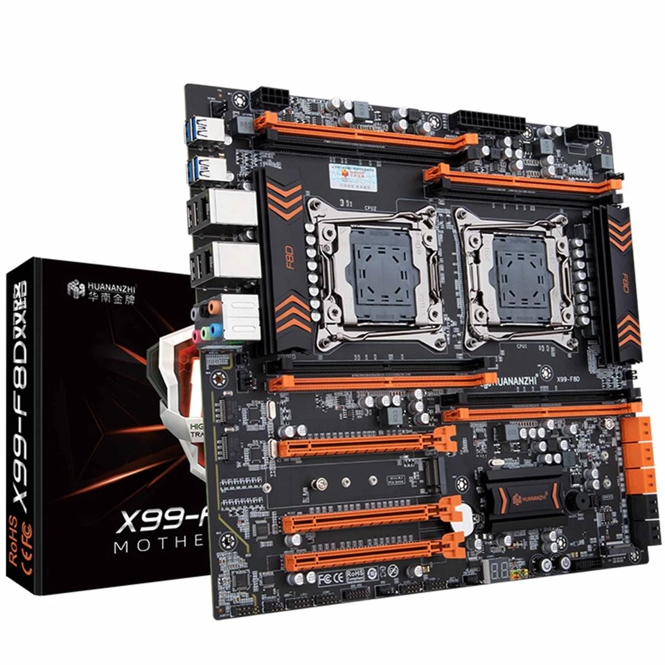 Placa Base EATX X99 Doble CPU LGA 2011 V3 Xeon 8 X DDR4 ECC Servidor PC - Imagen 4 de 4
