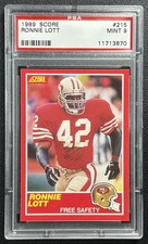 RONNIE LOTT PSA 9 1989 SCORE #215 49ERS 3870