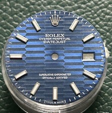 Rolex Mens Datejust Custom Blue Motif Index Dial For Models 16014 16234 116234