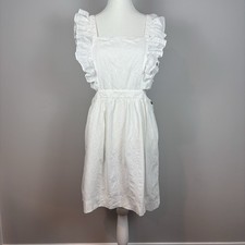 Madewell Womens White Eyelet Cutout Ruffle Sleeve Cottagecore Dress sz 12 Fairy