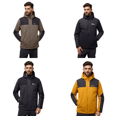 Jack Wofskin Herren Jasper wasserdicht Kapuze isoliert warm Winterjacke Mantel