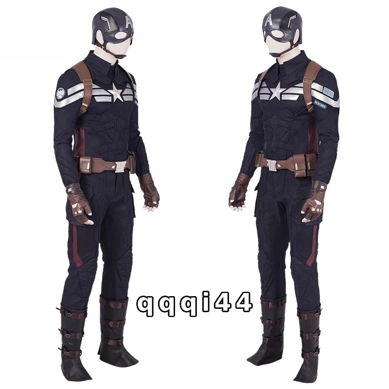 Disfraz de Cosplay Capitán América 2 Vengadores Soldado de Invierno Steve Conjunto Completo Foto 3 de 4
