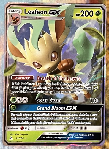 Leafeon 2018 Pokémon GX 13/156 Sm-Ultra Prism Holo TCG