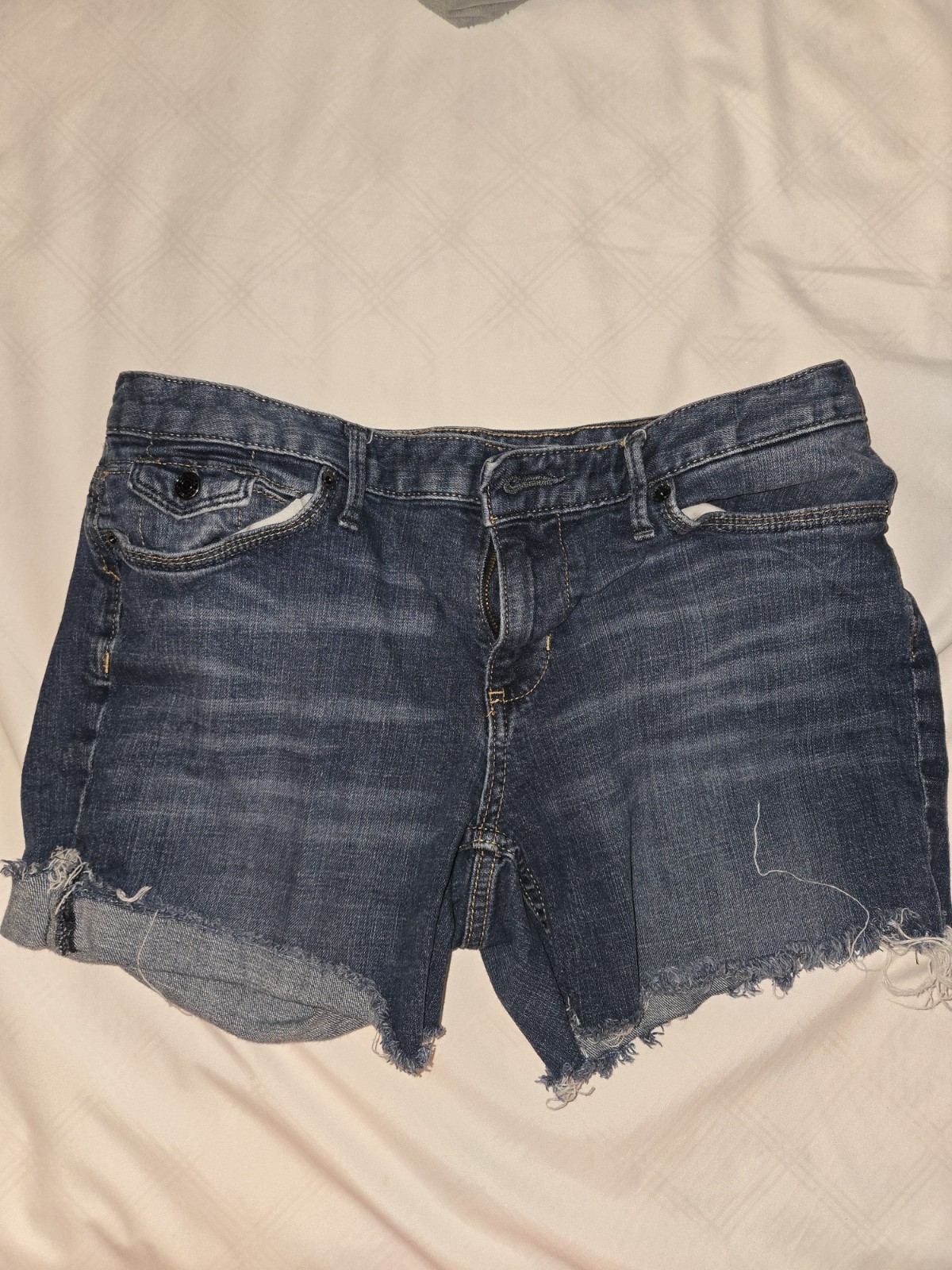 Banana Republic Distressed Denim cut Off Jean Shorts Size 12
