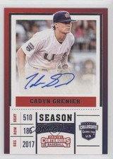 2017 Panini Elite Extra Edition USA Baseball Cadyn Grenier #USAT-CG Auto 0o9